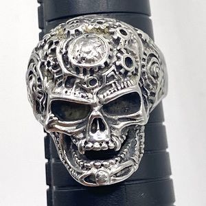 Steampunk skull ring 11